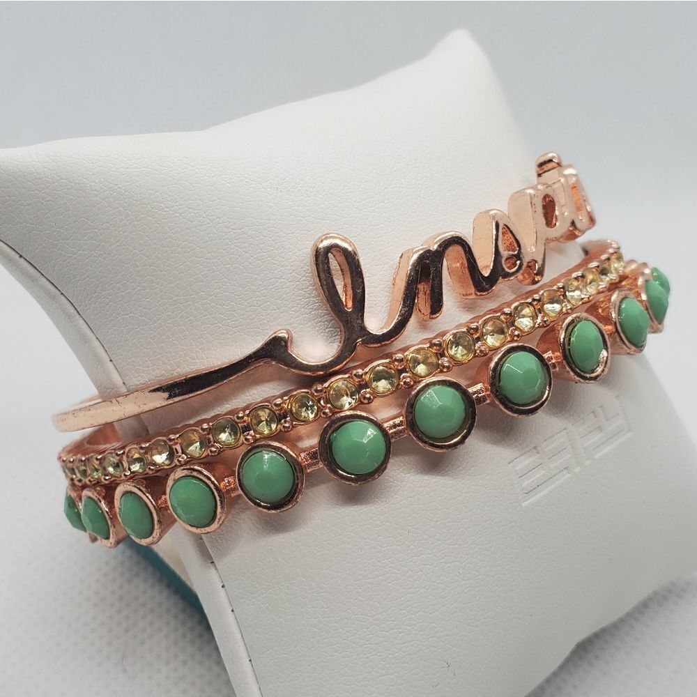 Jessica Simpson Inspire Bangle Bracelet Set - Picture 2 of 6